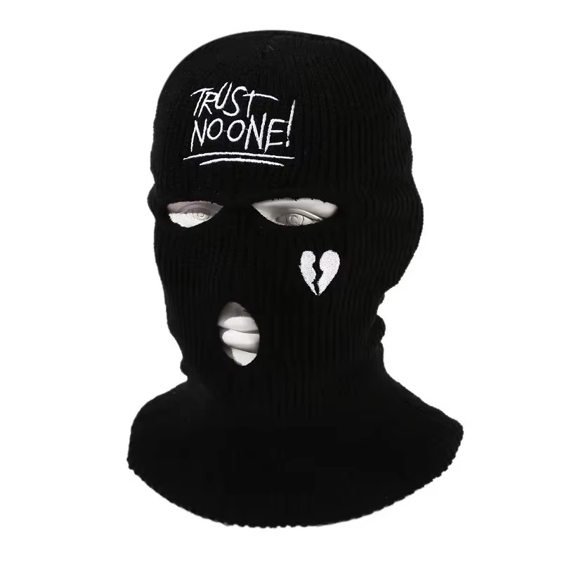 Wool Balaclava Knit - Trost Noone Вышивка Балаклава с тремя