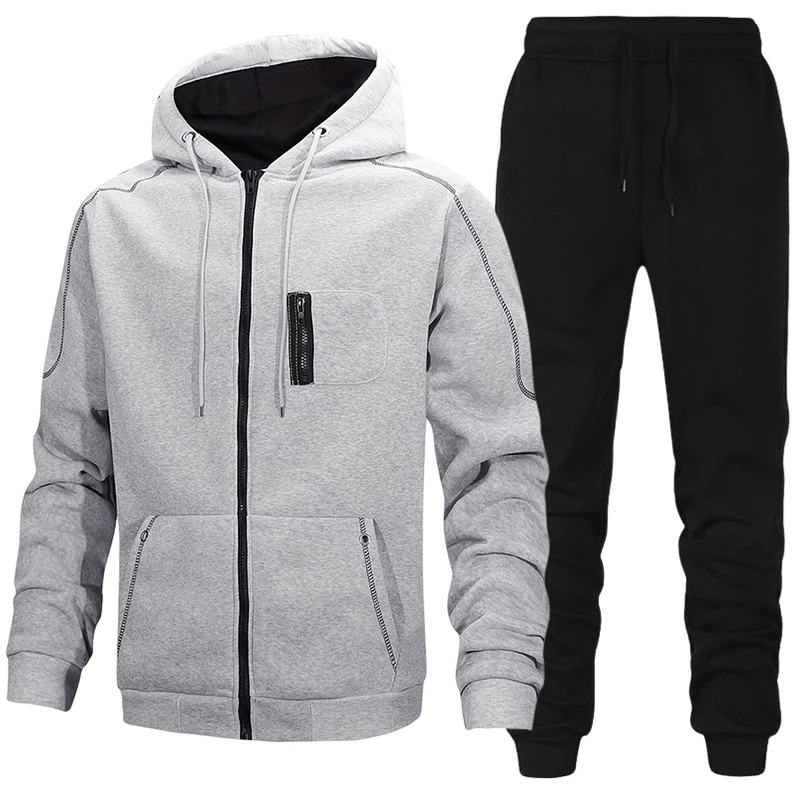 Winter Clothing Clearance - Модный мужской спортивный костюм: повседневная толстовка