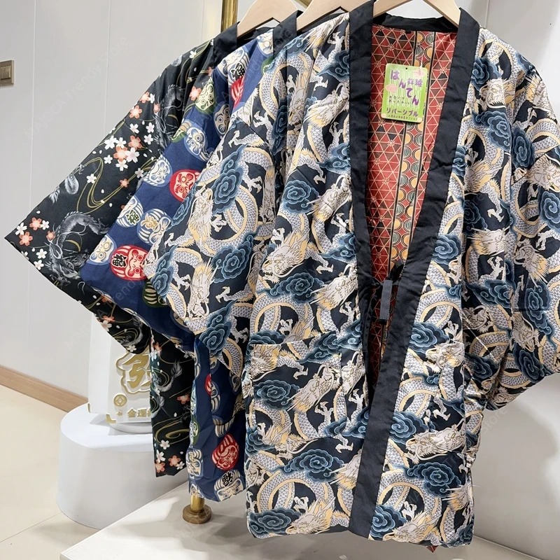 Traditional Winter Japanese Clothing - Зимние пальто Hanten для мужчин и