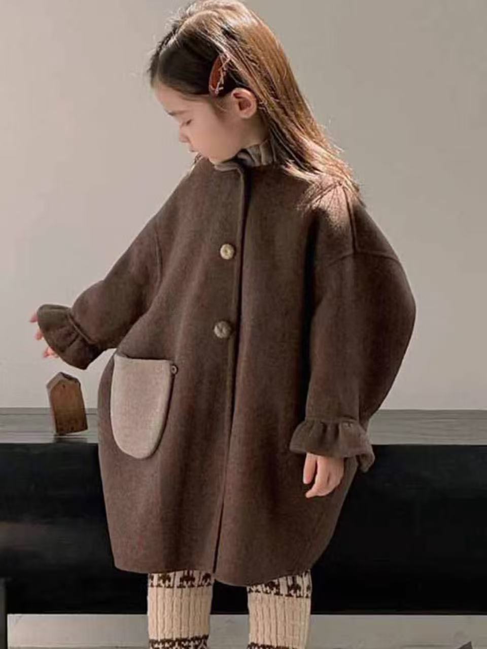 Winter Clothing Toddler - Детское шерстяное пальто для девочек, осень-зима