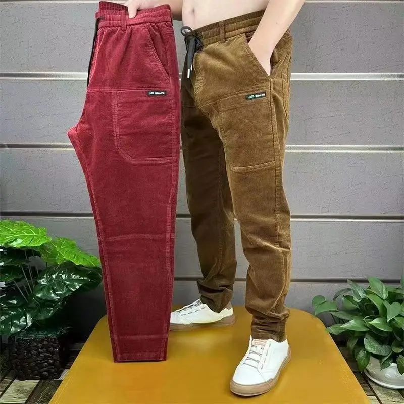 Winter Clothing Work - Вельветовые брюки-карго, мужские простые свободные брюки
