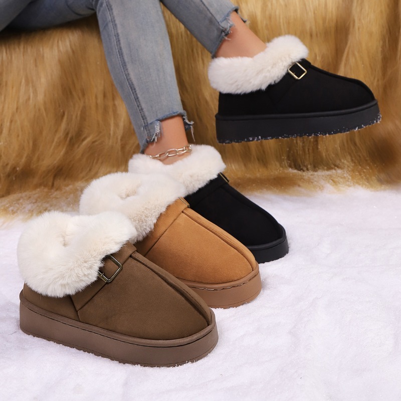 Snow Boot Fur Lined - Женские зимние ботинки с толстой подошвой,