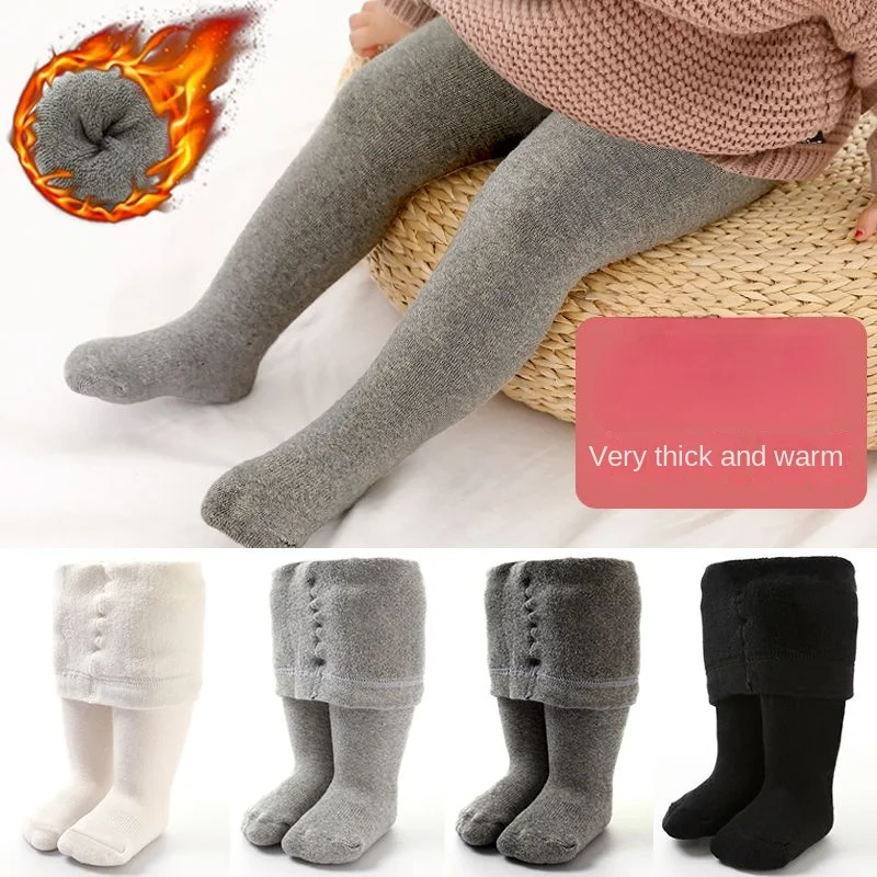 Winter Clothing Toddler - Детские колготки, зима-осень, однотонные мягкие хлопковые