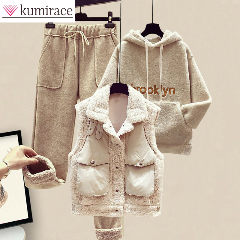Winter Clothing Clearance - Женский комплект из трех хлопкового пальто