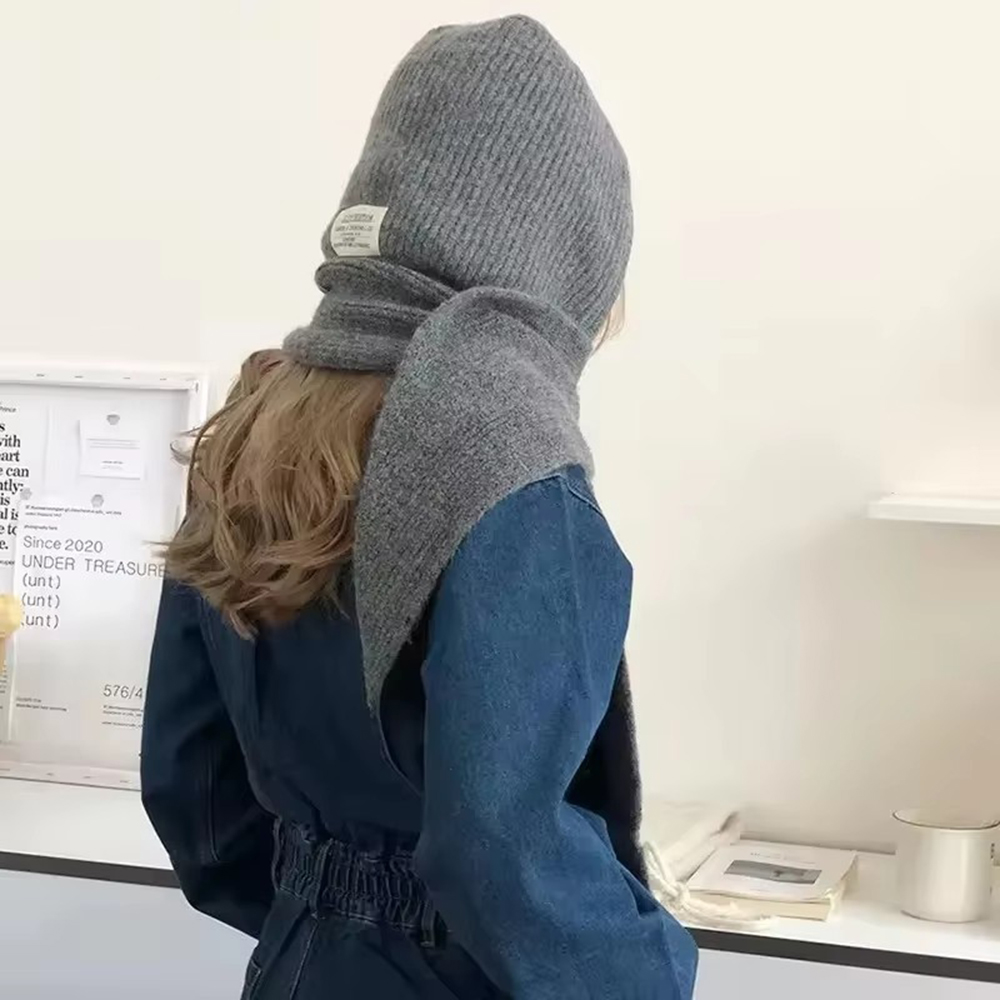 Вязаный шарф с капюшоном для ж – обзор и цена Wool Balaclava Knit