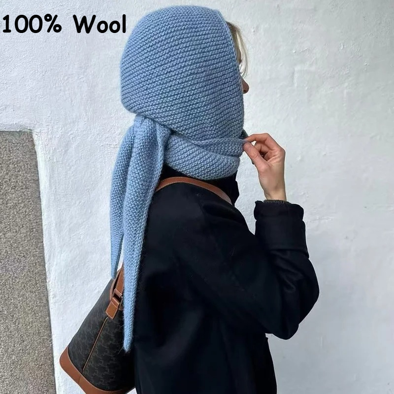 100% шерстяной большой шарф 